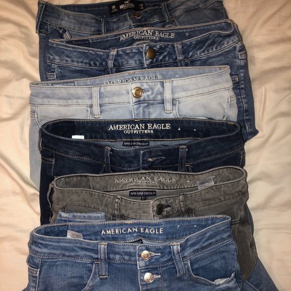 American Eagle Outfitters Denim - 5 pair of american eagle jeans and 1 holister